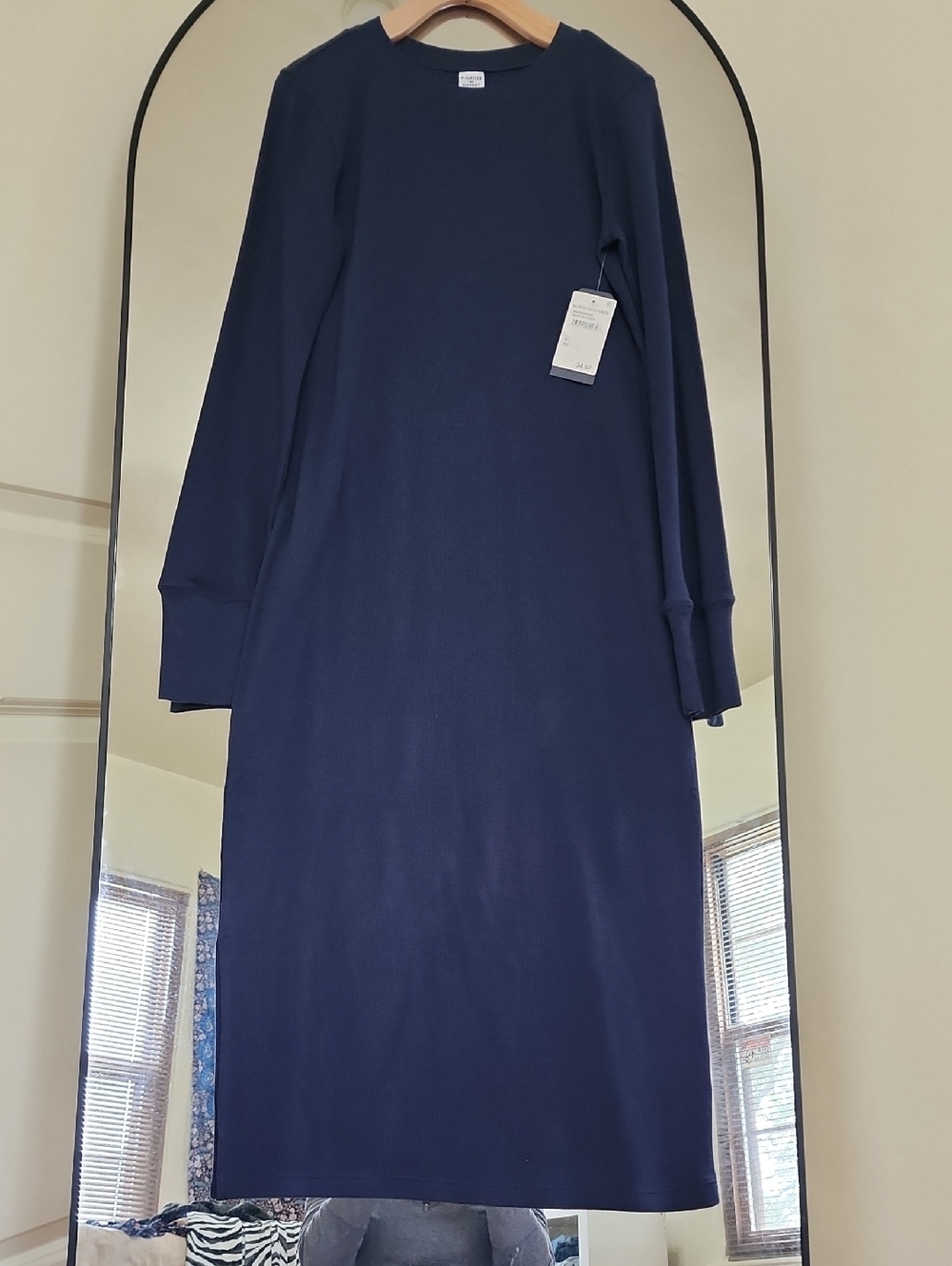 Melrose and Market Navy Blue Long Sleeve Maxi Dress